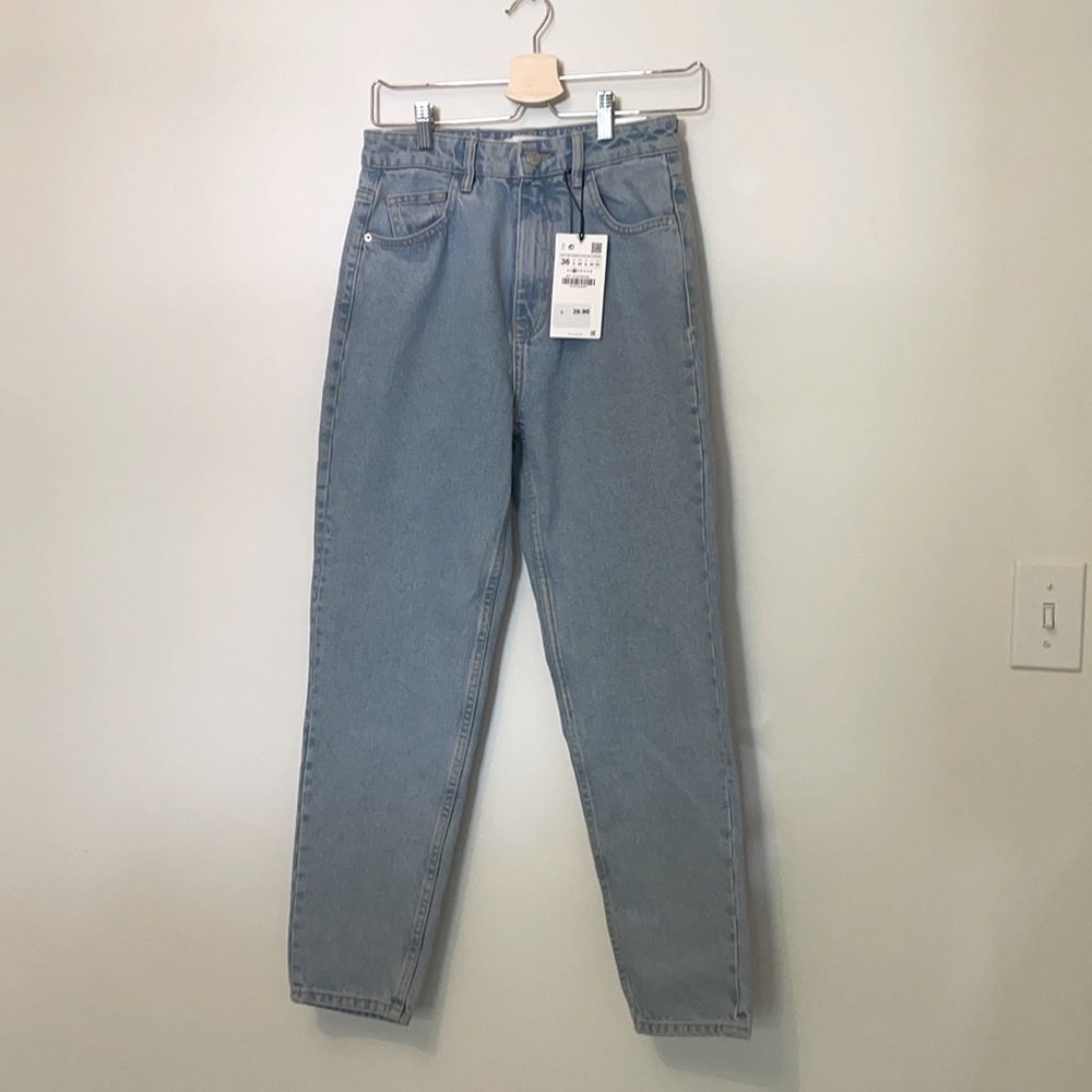 New Zara Hi Rose Classic Mom Jeans